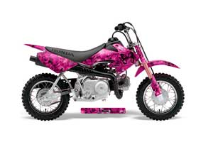 Honda CRF50 Dirt Bike Graphic Kit - 2004-2013 Butterfly Pink