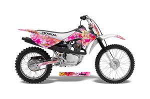 Honda CRF70 Dirt Bike Graphic Kit - 2004-2015 Motorhead Mandy Pink