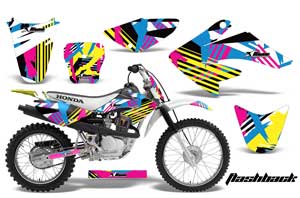 Honda CRF70 Dirt Bike Graphic Kit - 2004-2015 Flashback