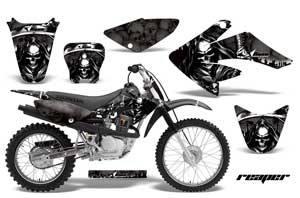 Honda CRF70 Dirt Bike Graphic Kit - 2004-2015 Reaper Black