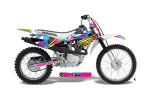 Honda CRF80 Dirt Bike Graphic Kit - 2004-2010 Flashback