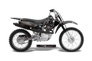 Honda CRF80 Dirt Bike Graphic Kit - 2004-2010 Reaper Black