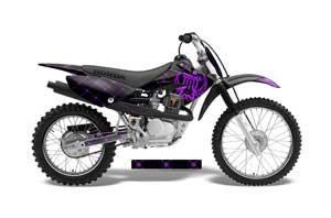 Honda CRF80 Dirt Bike Graphic Kit - 2004-2010 Silver Star - Reloaded Purple