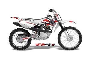 Honda CRF80 Dirt Bike Graphic Kit - 2004-2010 Toxicity Red
