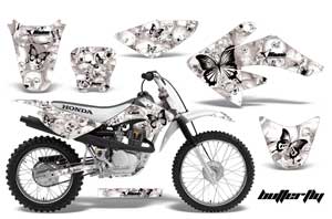 Honda CRF100 Dirt Bike Graphic Kit - 2004-2010 Butterfly White