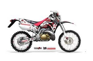 Honda CRM 250 AR Dirt Bike Graphic Kit - 1989-1999 Toxicity Red