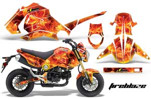 Honda Grom 125 Dirt Bike Graphic Kit - 2013-2016 Fireblaze Red