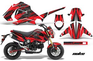 Honda Grom 125 Dirt Bike Graphic Kit - 2013-2016 Nuke Red