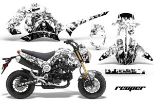 Honda Grom 125 Dirt Bike Graphic Kit - 2013-2016 Reaper White