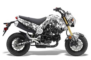 Honda Grom 125 Dirt Bike Graphic Kit - 2013-2016 Reaper White