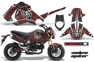 Honda Grom 125 Dirt Bike Graphic Kit - 2013-2016 Widow Maker Red