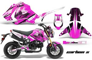 Honda Grom 125 Dirt Bike Graphic Kit - 2013-2016 Carbon X Pink