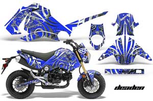 Honda Grom 125 Dirt Bike Graphic Kit - 2013-2016 Deaden Blue