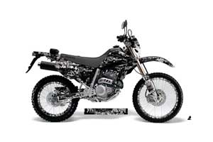 Honda XR250 SM Dirt Bike Graphic Kit - 2003-2005 Silver Star - Silver Star Black