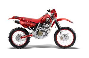 Honda XR400 Dirt Bike Graphic Kit - 1996-2004 Bone Collector Red