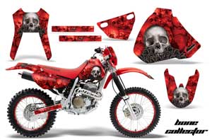 Honda XR400 Dirt Bike Graphic Kit - 1996-2004 Bone Collector Red