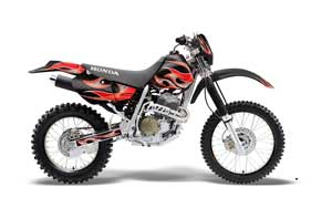 Honda XR400 Dirt Bike Graphic Kit - 1996-2004 Tribal Flames Red