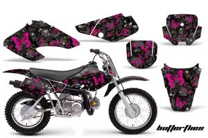 Honda XR50 Dirt Bike Graphic Kit - 2000-2003 Butterfly Pink