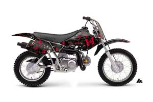 Honda XR50 Dirt Bike Graphic Kit - 2000-2003 Butterfly Red