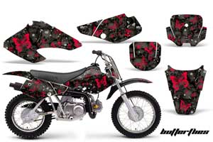 Honda XR50 Dirt Bike Graphic Kit - 2000-2003 Butterfly Red