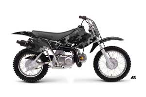 Honda XR50 Dirt Bike Graphic Kit - 2000-2003 Camoplate Black