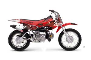 Honda XR50 Dirt Bike Graphic Kit - 2000-2003 Carbon X Red