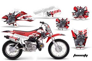 Honda XR50 Dirt Bike Graphic Kit - 2000-2003 Toxicity Red