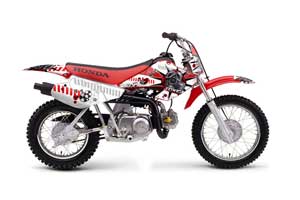 Honda XR50 Dirt Bike Graphic Kit - 2000-2003 Toxicity Red