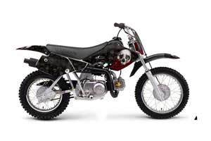 Honda XR50 Dirt Bike Graphic Kit - 2000-2003 Bone Collector Black