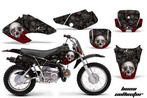 Honda XR50 Dirt Bike Graphic Kit - 2000-2003 Bone Collector Black