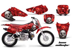Honda XR70 Dirt Bike Graphic Kit - 2001-2003 Bone Collector Red