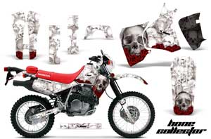 Honda XR650L Dirt Bike Graphic Kit - 1993-2018 Bone Collector White