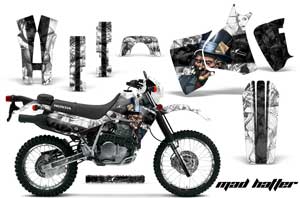 Honda XR650L Dirt Bike Graphic Kit - 1993-2018 Mad Hatter White