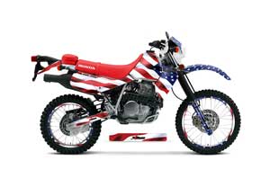 Honda XR650L Dirt Bike Graphic Kit - 1993-2018 Stars and Stripes Red White & Blue