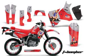 Honda XR650L Dirt Bike Graphic Kit - 1993-2018 T Bomber Red