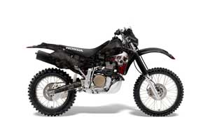 Honda XR650R Dirt Bike Graphic Kit - 2000-2010 Bone Collector Black