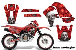 Honda XR650R Dirt Bike Graphic Kit - 2000-2010 Bone Collector Red
