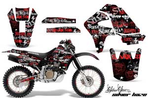 Honda XR650R Dirt Bike Graphic Kit - 2000-2010 Silver Star - Silverhaze Red