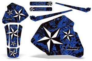 Honda XR80 Dirt Bike Graphic Kit - 1985-2000 Northstar Blue