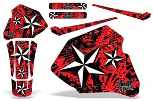 Honda XR80 Dirt Bike Graphic Kit - 1985-2000 Northstar Red
