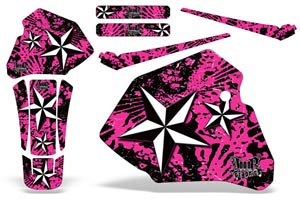 Honda XR80 Dirt Bike Graphic Kit - 1985-2000 Northstar Pink
