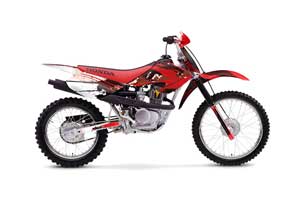 Honda XR80 Dirt Bike Graphic Kit - 2001-2003 Carbon X Red