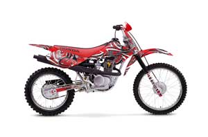 Honda XR100 Dirt Bike Graphic Kit - 2001-2003 Deaden Red