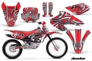Honda XR100 Dirt Bike Graphic Kit - 2001-2003 Deaden Red