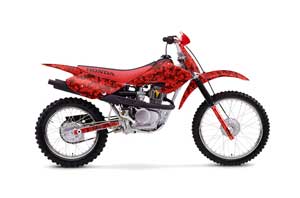 Honda XR80 Dirt Bike Graphic Kit - 2001-2003 Digicamo Red