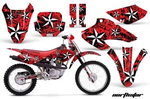 Honda XR80 Dirt Bike Graphic Kit - 2001-2003 Northstar Red