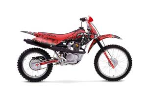 Honda XR80 Dirt Bike Graphic Kit - 2001-2003 Reaper Red