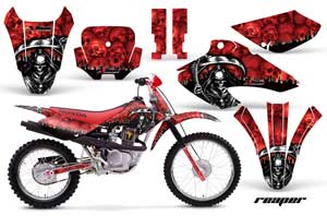 Honda XR100 Dirt Bike Graphic Kit - 2001-2003 Reaper Red