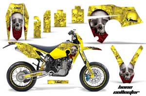 Husaberg FS / FE Dirt Bike Graphic Kit - 2006-2008 Bone Collector Yellow