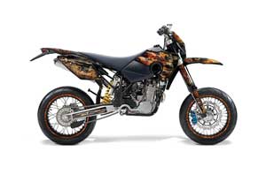 Husaberg FS / FE Dirt Bike Graphic Kit - 2006-2008 Firestorm Black